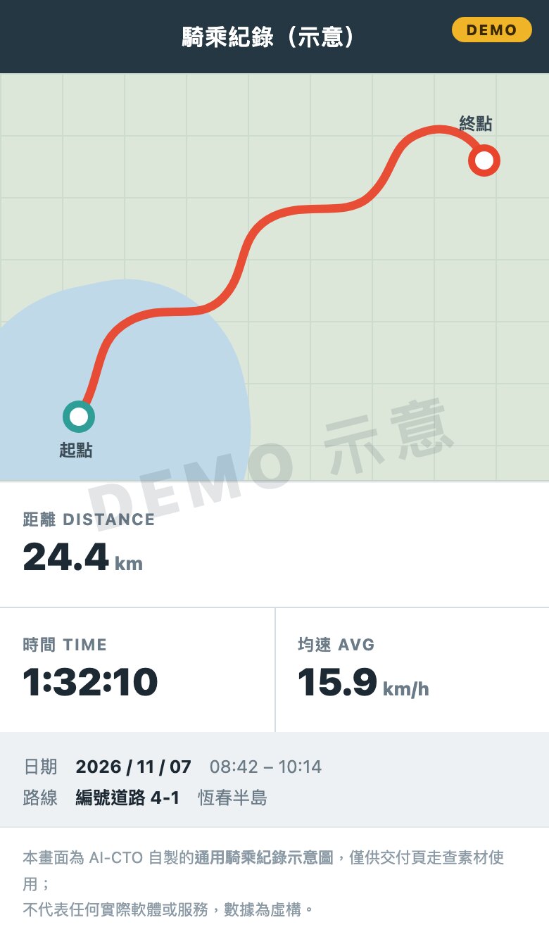 騎乘紀錄示意圖